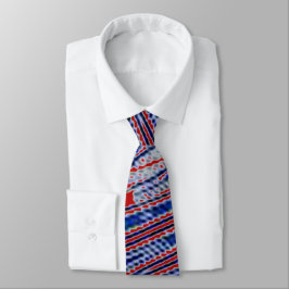 Red White Blue Men's Neck Tie Krawatte