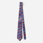 Red White Blue Men's Neck Tie Krawatte (Vorderseite)