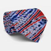 Red White Blue Men's Neck Tie Krawatte (Gerollt)