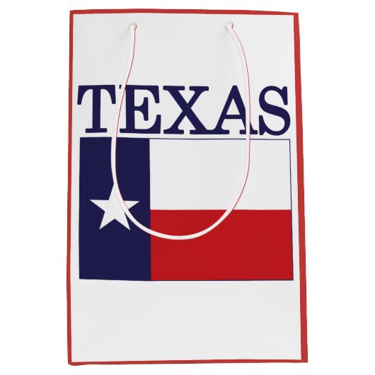 Red White & Blue MGB - Flaggen des Staates Texas Mittlere Geschenktüte (Vorderseite)