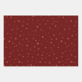 Red White Blue mit Gold Snowflakes Geschenkpapier Set (Vorderseite 3)
