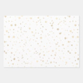 Red White Blue mit Gold Snowflakes Geschenkpapier Set (Vorderseite 2)