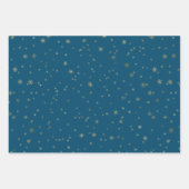 Red White Blue mit Gold Snowflakes Geschenkpapier Set (Vorderseite)