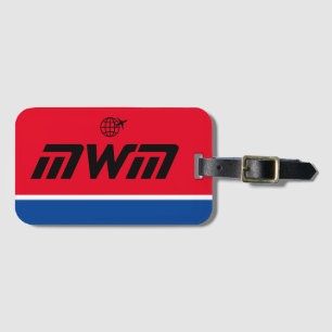 Red White Blue Monogram Gepäckanhänger