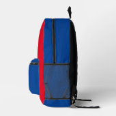Red White Blue Monogram Nautic Theme Bedruckter Rucksack (Rechts)