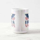 Red White Blue Morphing USA Mug Verwandlungstasse (Zentrum)