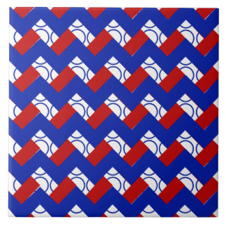 Red White Blue Muster IV Keramik Tile Fliese