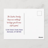 Red White & Blue Name und Monogramm "We ve Moved" Postkarte (Rückseite)