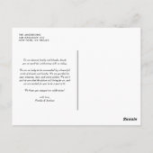 Red White Blue Nautic Streifen Danke Postcard Postkarte (Rückseite)