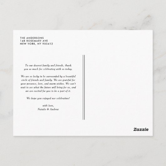 Red White Blue Nautic Streifen Danke Postcard Postkarte (Rückseite)