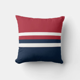 Red White Blue Nautic Throw Pillow Kissen