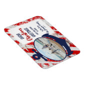 Red, White & Blue Nautical Anchor Ahoy Weihnachten Magnet (Rechte Seite)