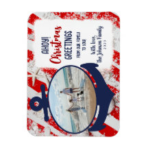 Red, White & Blue Nautical Anchor Ahoy Weihnachten