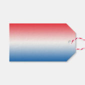 Red White & Blue Ombre Geschenkanhänger (Vorderseite (Horizontal))