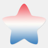 Red White & Blue Ombre Stern-Aufkleber (Vorderseite)