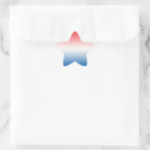 Red White & Blue Ombre Stern-Aufkleber (Tasche)