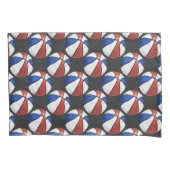 Red White Blue Painted Basketball Pattern Kissenbezug (Vorderseite)