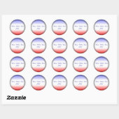 Red White & Blue Palin Fade Round Stickers (Blatt)