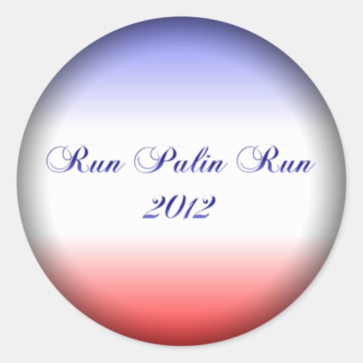 Red White & Blue Palin Fade Round Stickers (Vorderseite)