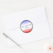 Red White & Blue Palin Fade Round Stickers (Umschlag)