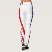 Red White & Blue, Patriot, Freedom, American Flag Leggings (Rückseite)