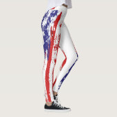 Red White & Blue, Patriot, Freedom, American Flag Leggings (Rechts)
