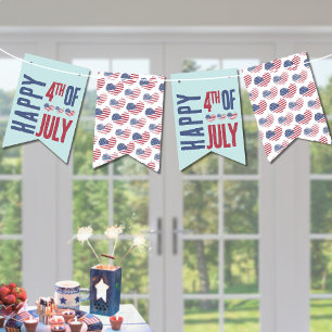 Red White Blue Patriotic American Flag 4. Juli Wimpelkette