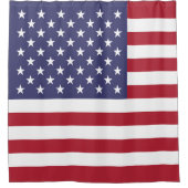Red White & Blue Patriotic American Flag Duschvorhang (Vorderseite)