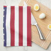 Red White & Blue Patriotic American Flag Geschirrtuch (Viertel Falte)