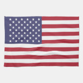 Red White & Blue Patriotic American Flag Geschirrtuch (Horizontal)
