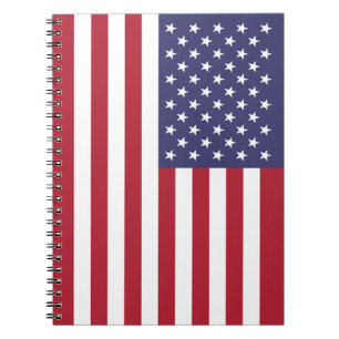 Red White & Blue Patriotic American Flag Notizblock