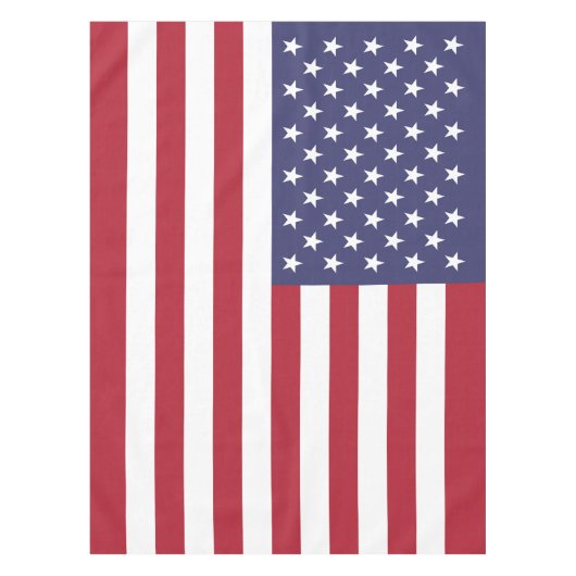 Red White & Blue Patriotic American Flag Tischdecke (Vorderseite)