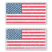 Red White Blue Patriotic American USA Flag Party Aufkleber (Vorderseite)