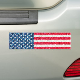 Red White Blue Patriotic American USA Flag Party Autoaufkleber