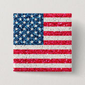 Red White Blue Patriotic American USA Flag Party Button (Vorderseite)