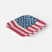 Red White Blue Patriotic American USA Flag Party Pappteller (Gewinkelt)