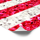 Red White Blue Patriotic American USA Flag Party Poster (Ecke)