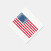 Red White Blue Patriotic American USA Flag Party Serviette (Ecke)