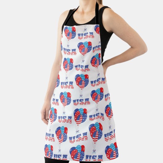 RED WHITE BLUE PATRIOTIC BALLOONS SCHÜRZE (InSitu)