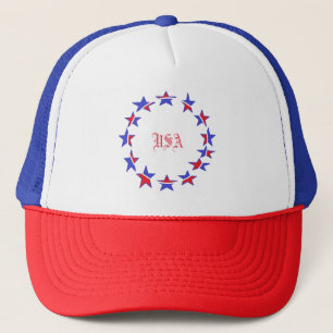 Red White Blue Patriotic Cap. Truckerkappe