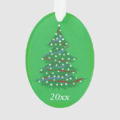 Red White Blue Patriotic Christmas Tree Ornaments Ornament (Rückseite)