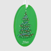 Red White Blue Patriotic Christmas Tree Ornaments Ornament (Vorderseite)