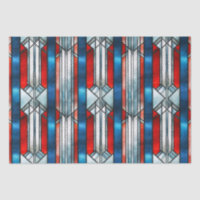 Red White Blue Patriotic gesteinigtes Glas 4. Juli