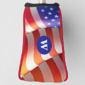 Red White Blue Patriotic Golf Putter Head Cover Golf Headcover (Rotieren 90)