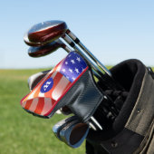 Red White Blue Patriotic Golf Putter Head Cover Golf Headcover (In Situ)