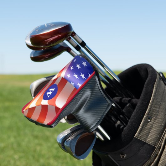 Red White Blue Patriotic Golf Putter Head Cover Golf Headcover (In Situ)