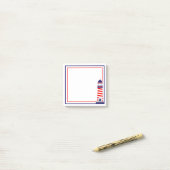 Red White Blue Patriotic Lighthouse Postit Notes Post-it Klebezettel (Auf Schreibtisch)