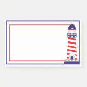 Red White Blue Patriotic Lighthouse Postit Notes Post-it Klebezettel (Vorderseite)