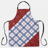 RED WHITE BLUE PATRIOTIC PLAID PATTERN SCHÜRZE (Vorderseite)