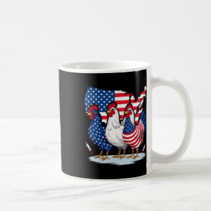 Red White Blue Patriotic Rooster 4. Ju Kaffeetasse